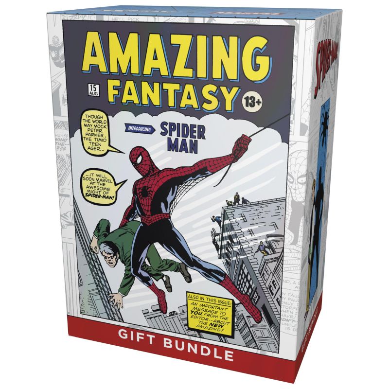 Magic The Gathering Marvel Spider-Man Gift Bundle Seitenansicht mit Details (Englisch)