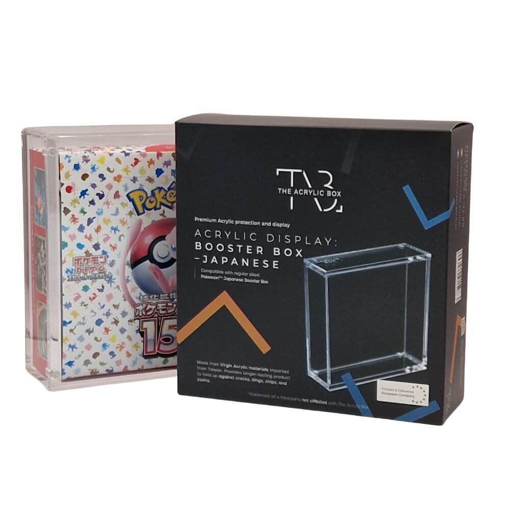 Schutzbox für japanische Pokémon Booster Displays mit Originalverpackung von The Acrylic Box