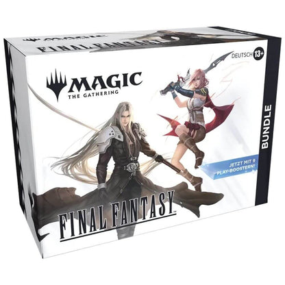 Magic: The Gathering – Final Fantasy Bundle (DE) – Box Vorderseite mit Lightning und Sephiroth