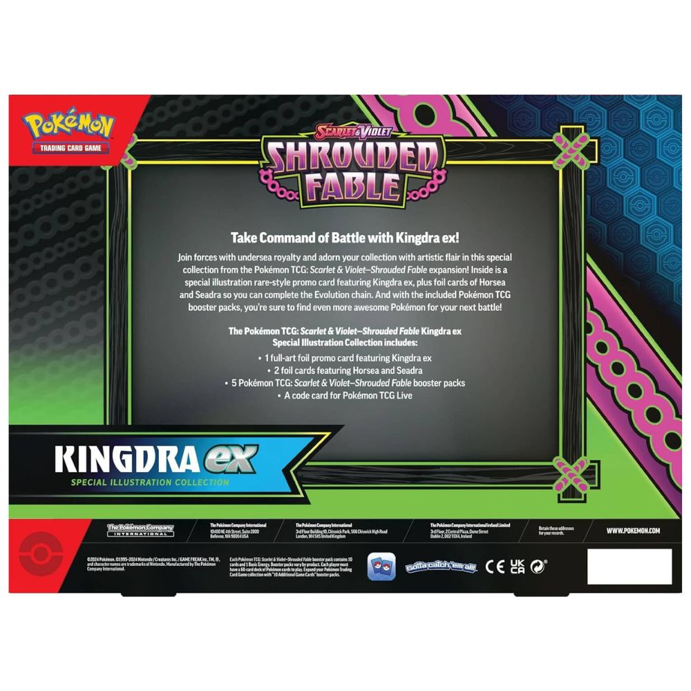 Pokémon TCG Kingdra ex Special Illustration Collection Rückseite mit Details – EN Version