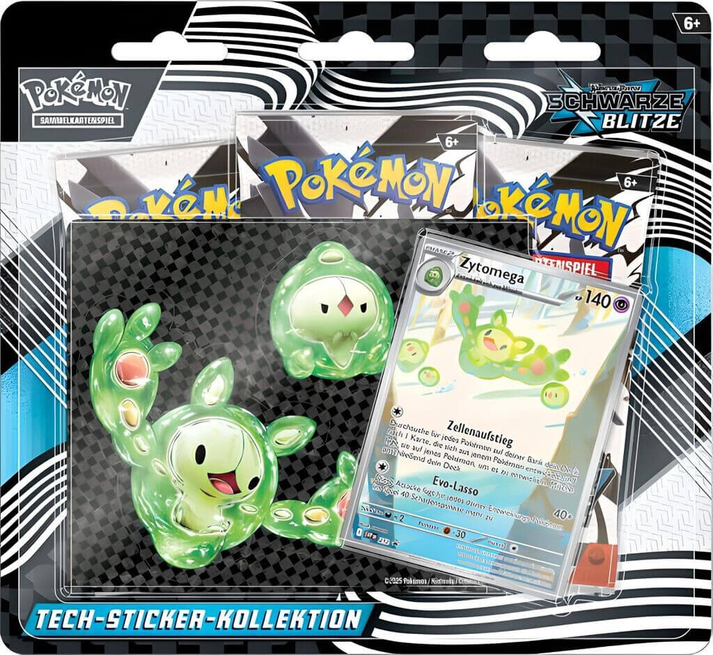 Pokémon Schwarze Blitze Tech-Sticker Kollektion Zytomega Deutsch mit Promokarte und Boostern