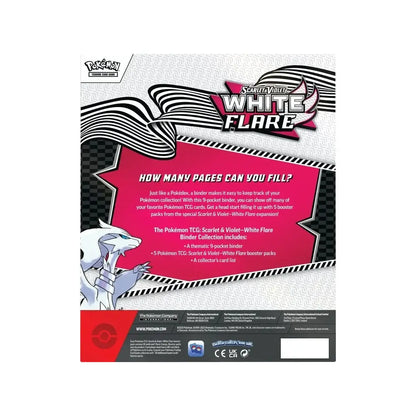 Rückseite der White Flare Binder Collection Box – Pokémon TCG (EN