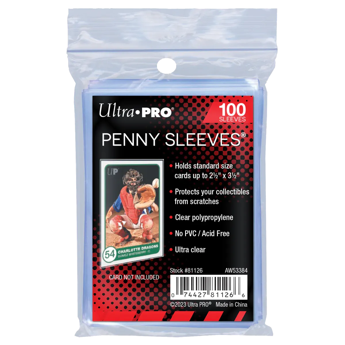Ultra Pro Penny Sleeves – 100 transparente Kartenhüllen für Sammelkarten